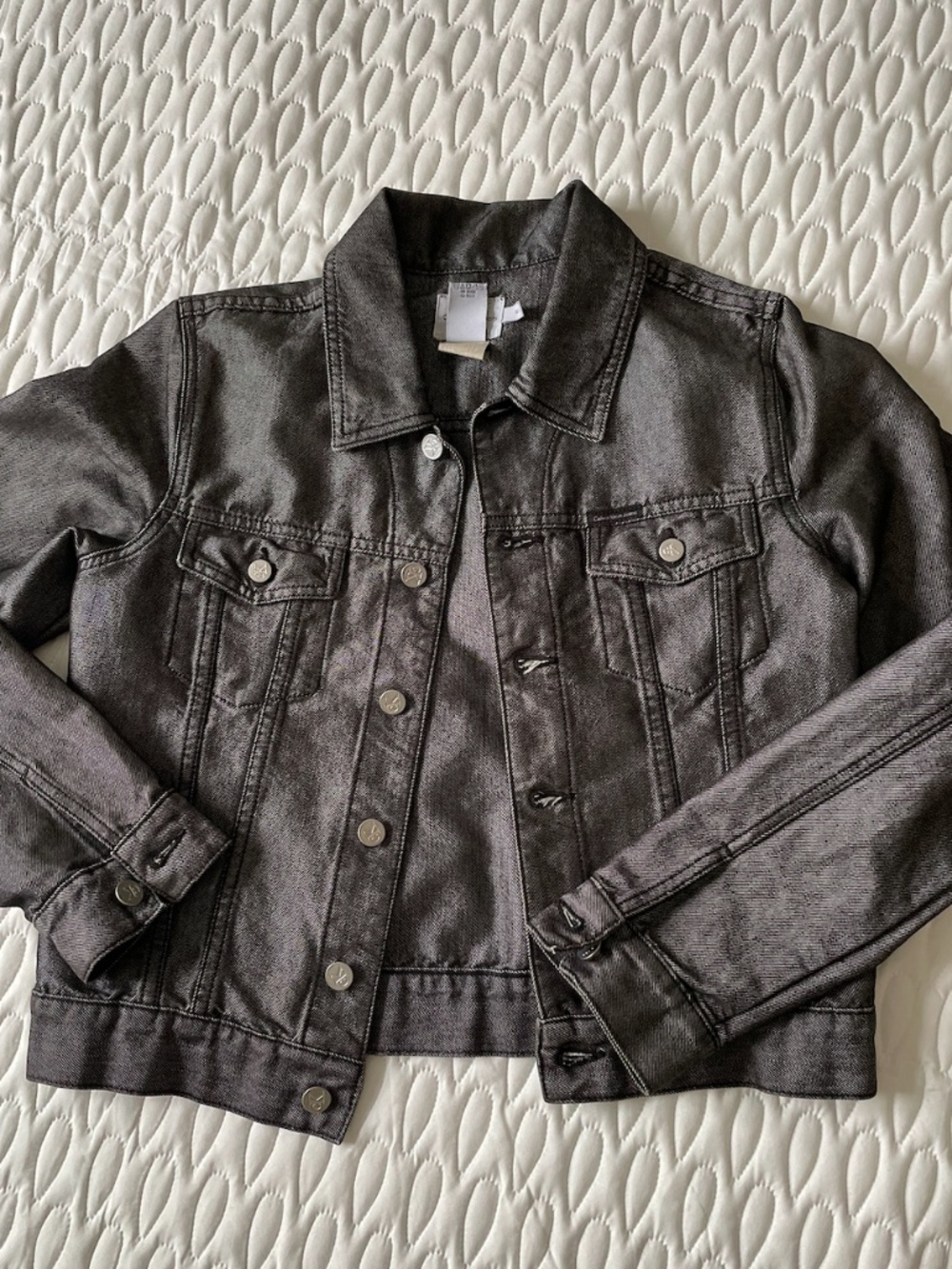 Calvin Klein Jeans - Vintage Metallic Black Denim Jacket